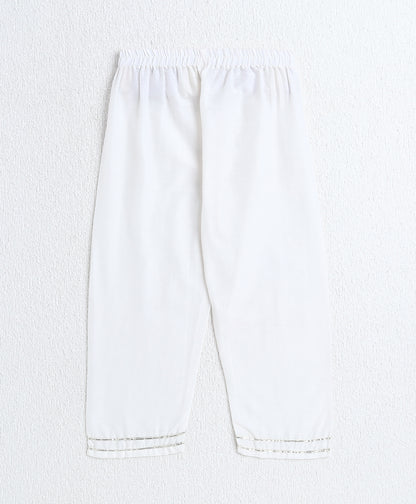 The Magic Wand Woven Three Fourth Sleeves Digital Printed Kurti and Bottom Set Yellow