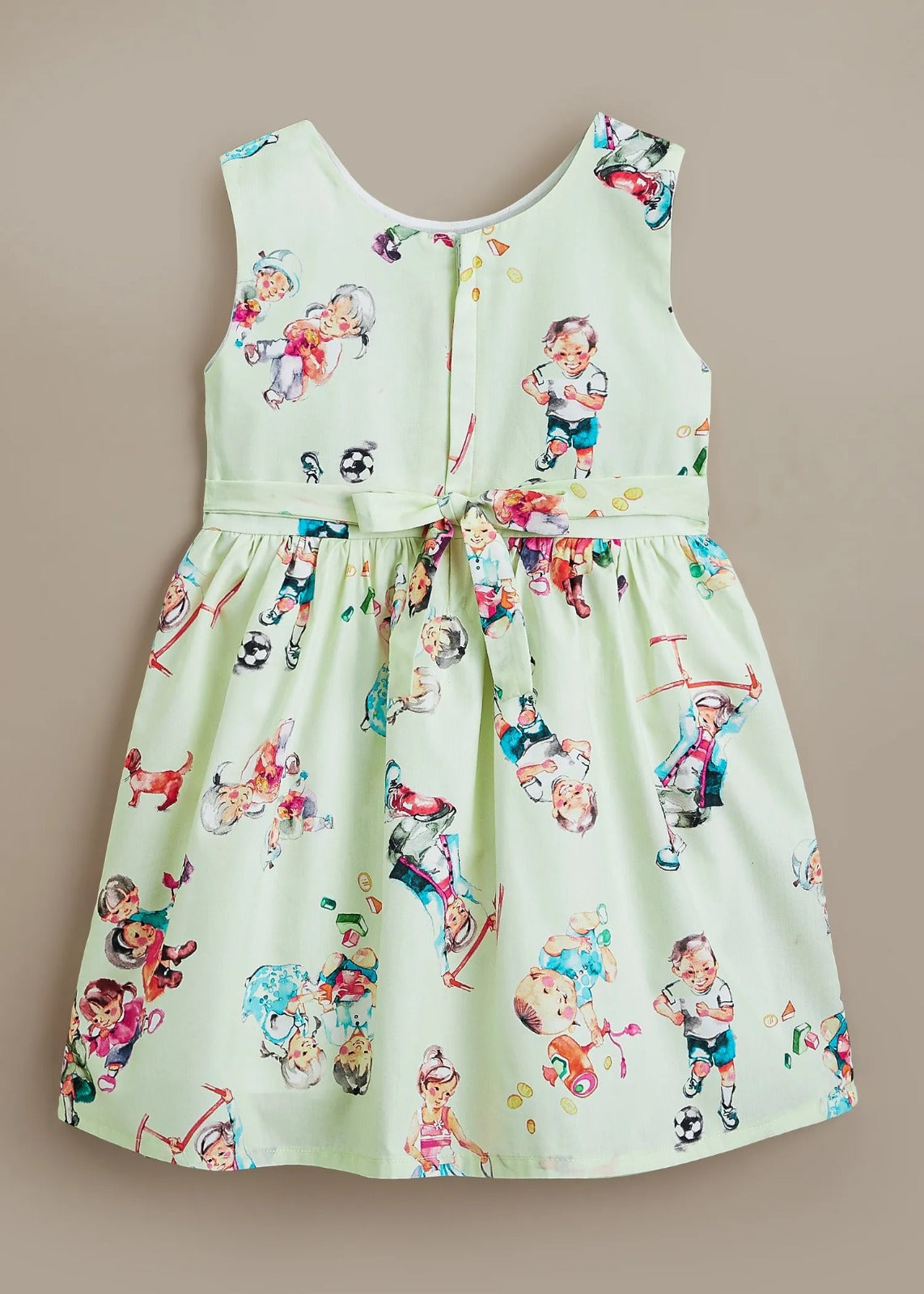 The Magic Wand Cotton Woven Floral Printed Fit And Flared Dress - Mint Green