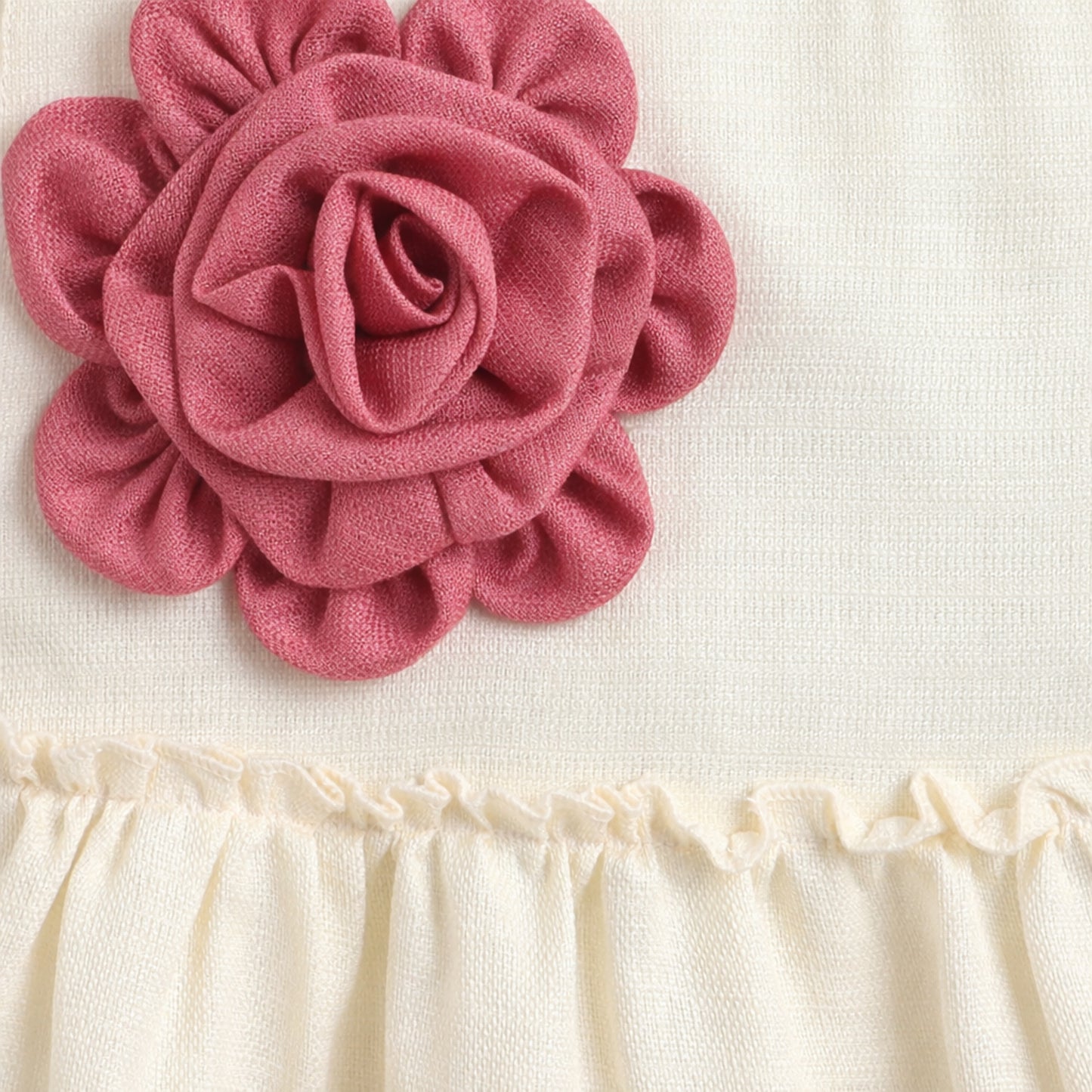 The Magic Wand Woven Sleeveless Tiered Dress With Bow Applique - Pink