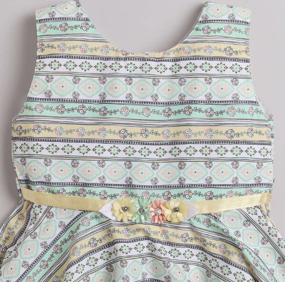 The Magic Wand All Over Printed Fit & Flare Dress with Jacket - Grey
