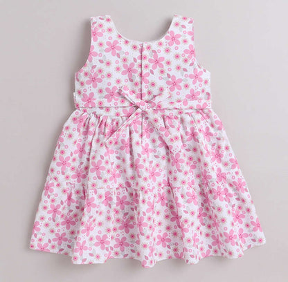 The Magic Wand Woven AII Over Printed Dress with Jacket - Pink