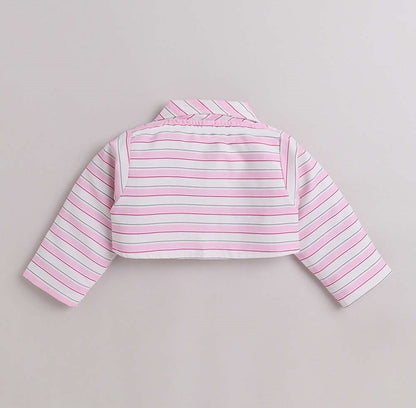 The Magic Wand Woven AII Over Printed Dress with Jacket - Pink