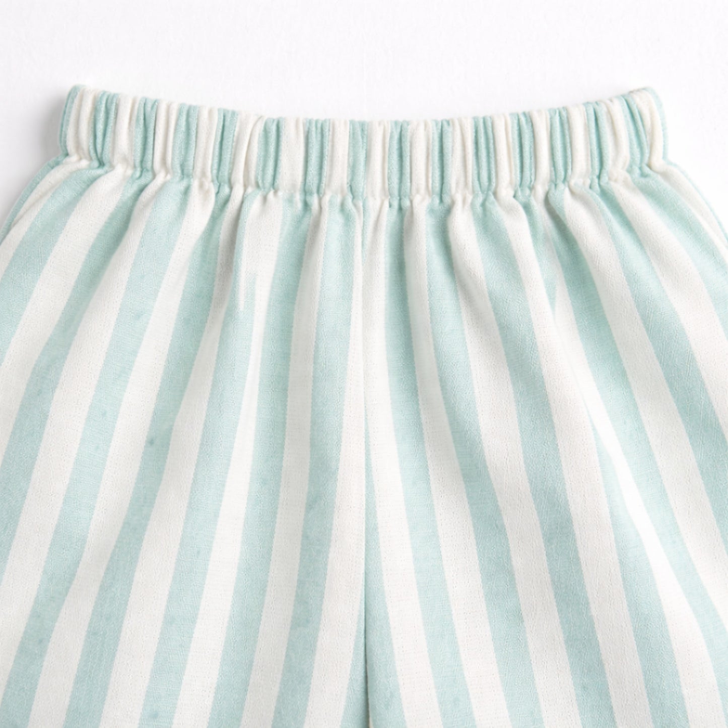 The Magic Wand Woven Sleeveless Stripes Ruffle Top And Pant Set - Mint Green