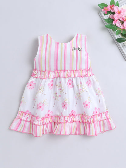 The Magic Wand Sleeveless Floral Printed Dress - Pink