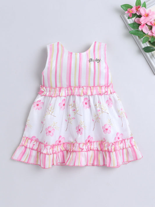 The Magic Wand Sleeveless Floral Printed Dress - Pink