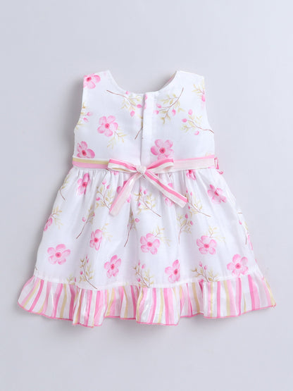 The Magic Wand Sleeveless Floral Printed Dress - Pink