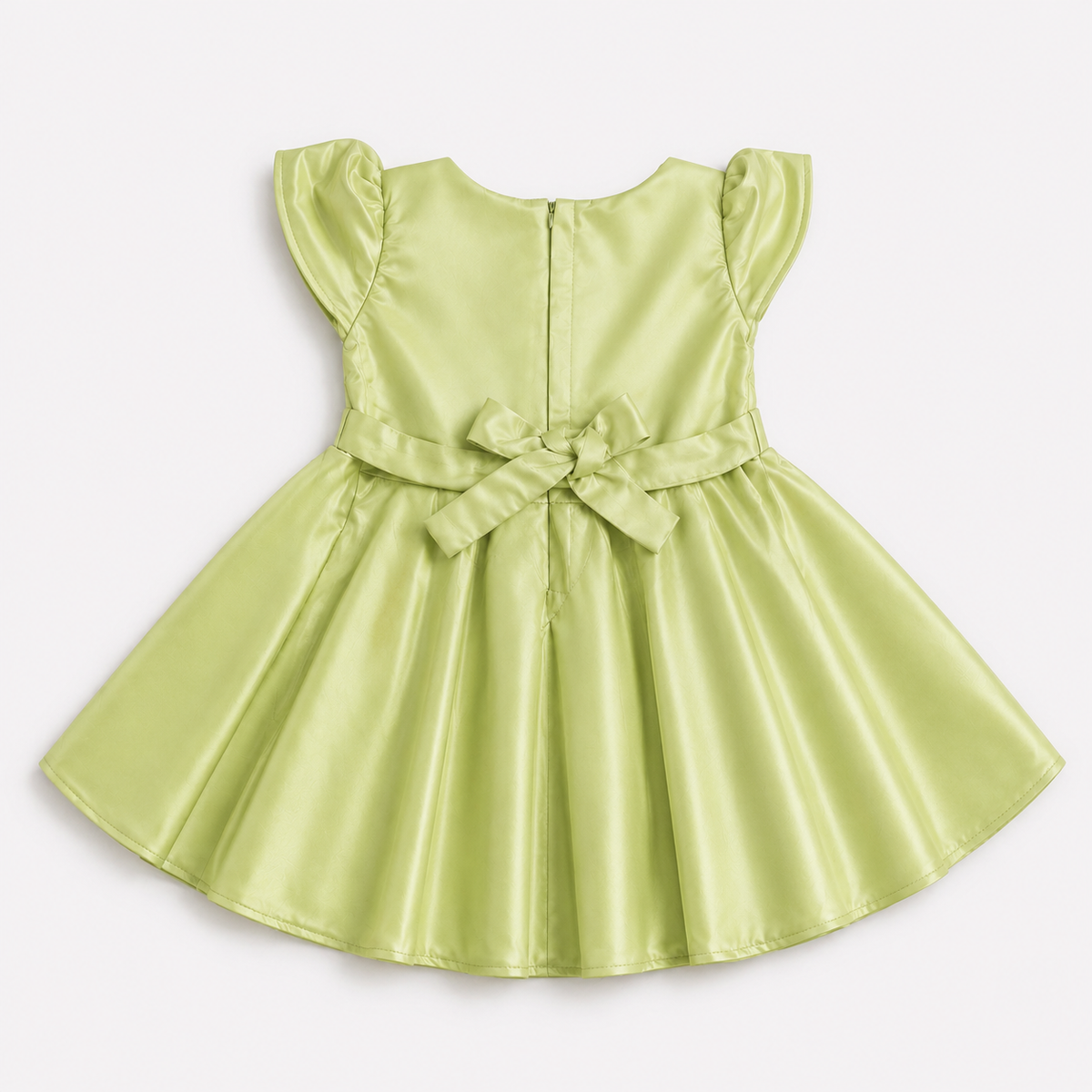 The Magic Wand Woven Cap Sleeves Fit & Flare Party Dress - Olive Green