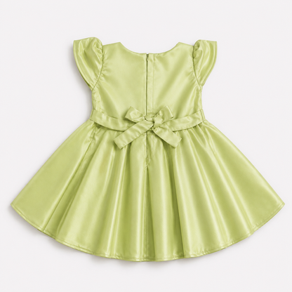 The Magic Wand Woven Cap Sleeves Fit & Flare Party Dress - Olive Green