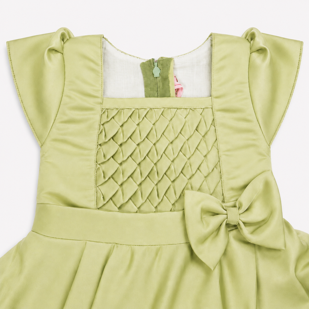 The Magic Wand Woven Cap Sleeves Fit & Flare Party Dress - Olive Green