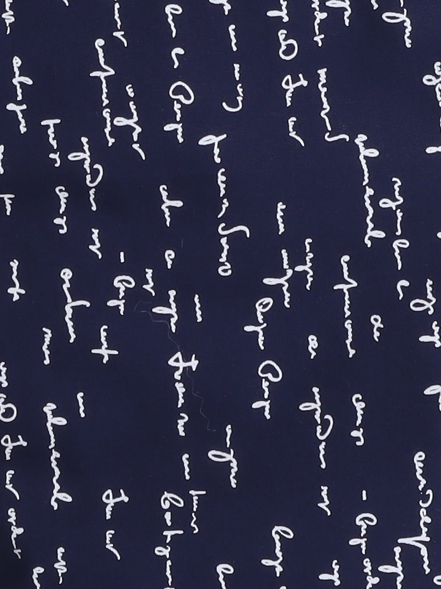 Cotton Woven Full Sleeves Typography Printed Coordinating Night Suit Set - Navy Blue
