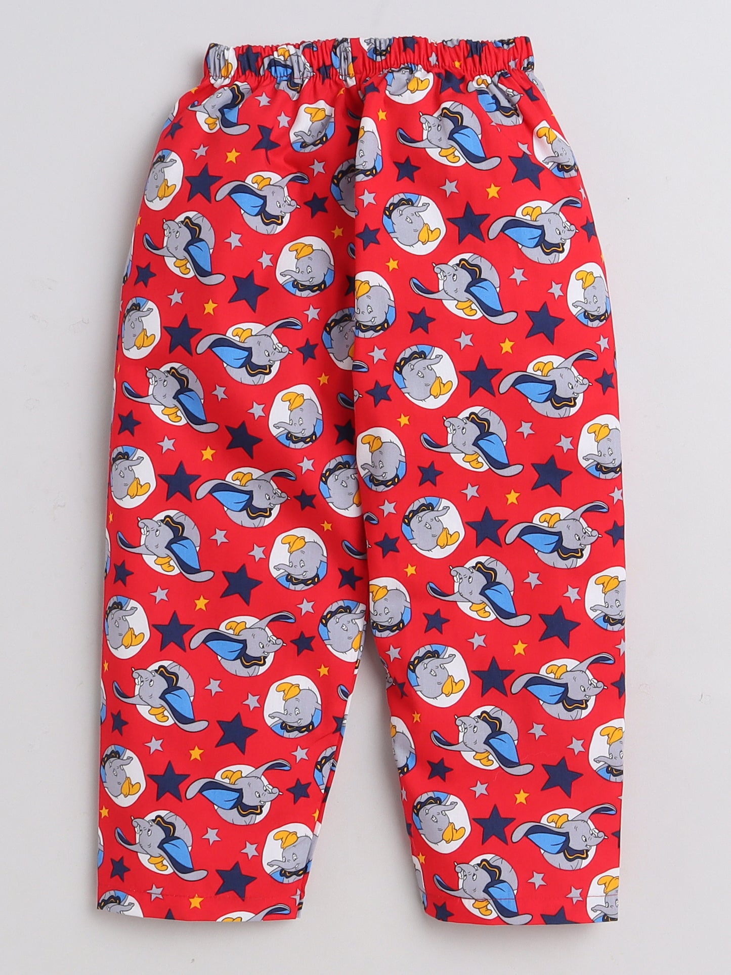 Elephant Printed Half Sleeves Lounge Wear Night Suit Set For Kids Red