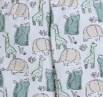Half Sleeves Animal Printed Night Suit Set Green
