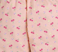 Half Sleeves Cherry Printed Night Suit Set Peach