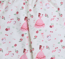 3/4 Sleeves Queen Printed Night Suit Set White