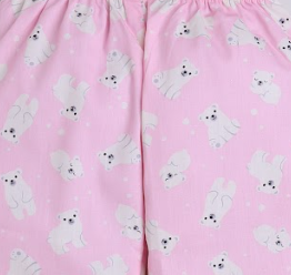 Half Sleeves Puppy Printed Night Suit Set Pink