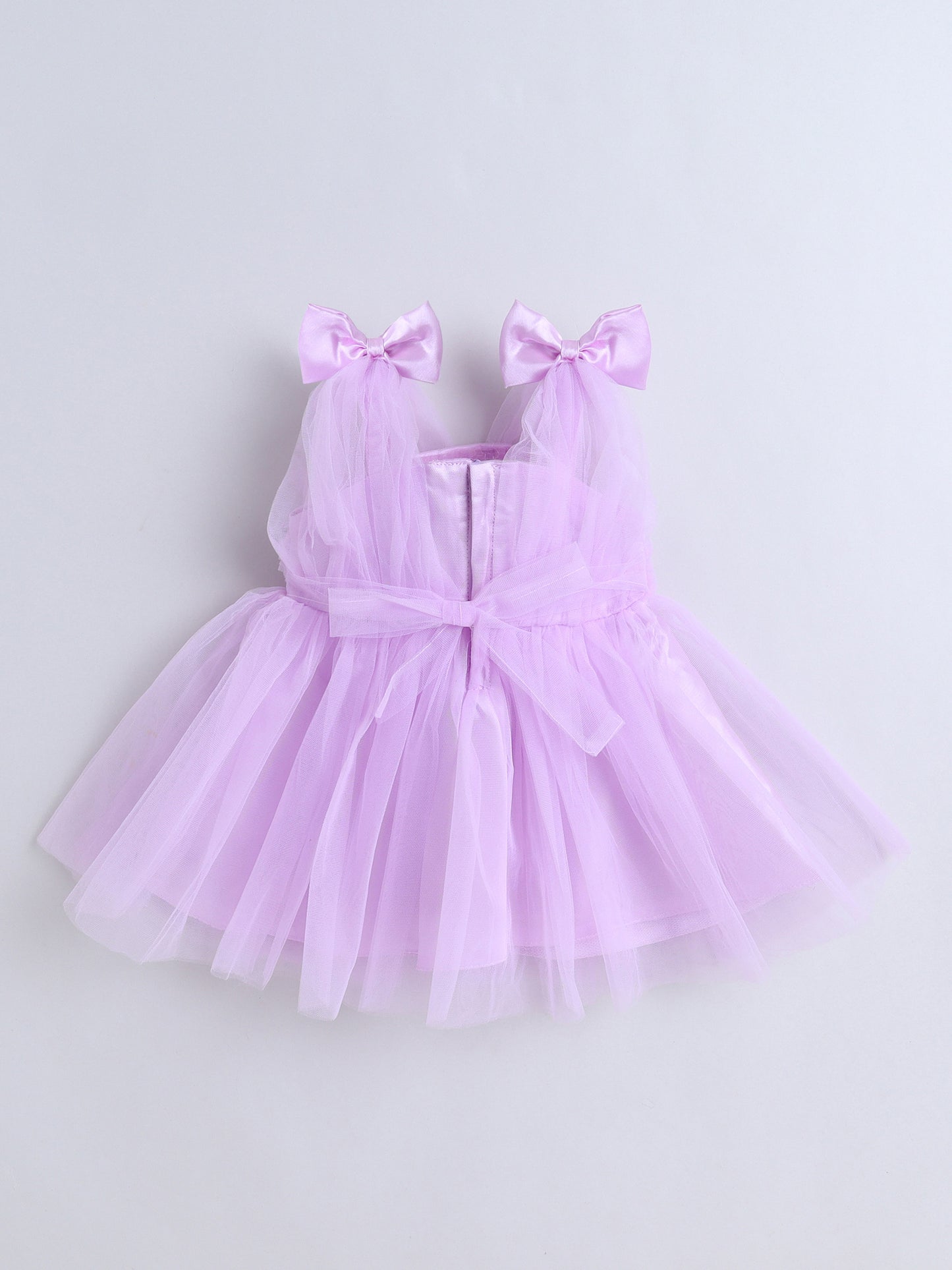 Sleeveless Bow Detailed Dress With Headband - Lavender