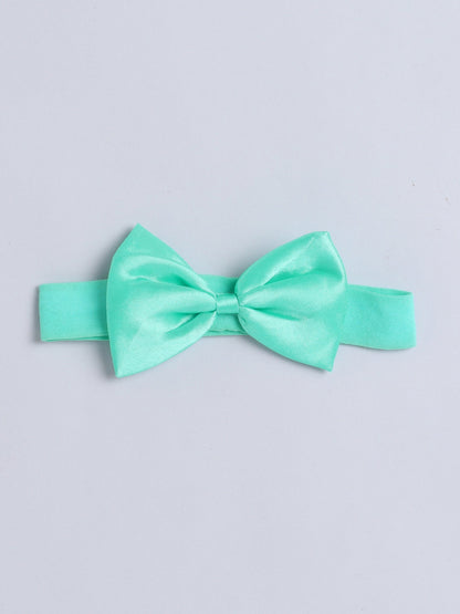 The Magic Wand Sleeve Tiered Bow Details Dresss With Headband - Aqua Blue