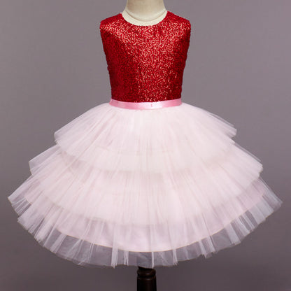 Kids Pink Embelished Dress