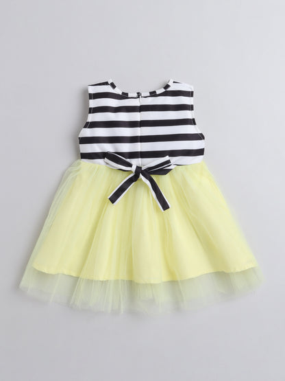 Sleeveless Striped Dress   Yellow