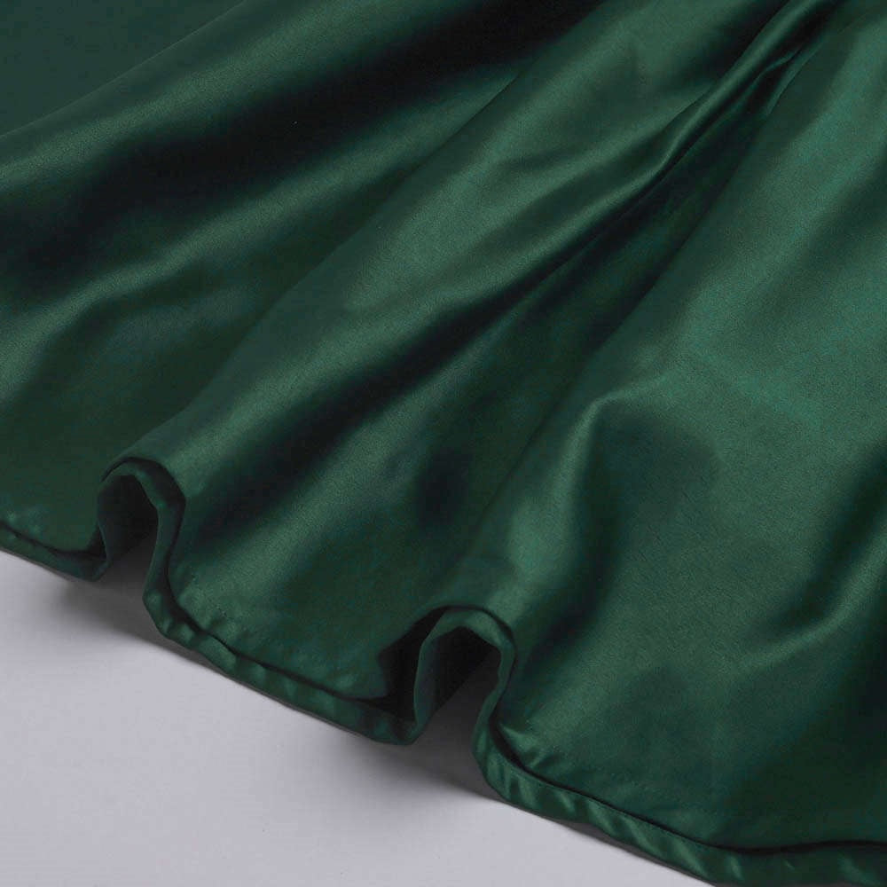 Bow Embellished Cap Sleeves Long Gown Girls Dress - Green
