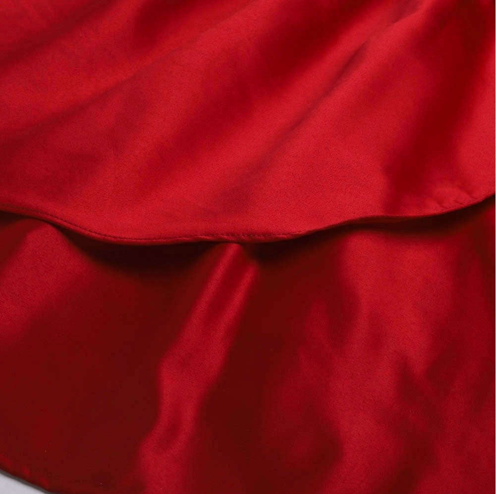 Bow Embelished Cap Sleeves Girls Long Gown Dress - Red