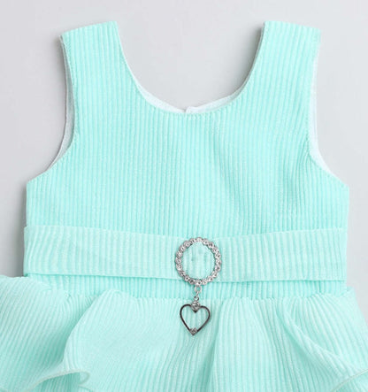 Sleeveless Tiered Party Dress - Blue