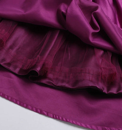 Bow Embellished Cap Sleeves Long Gown Dress For Girls - Magenta