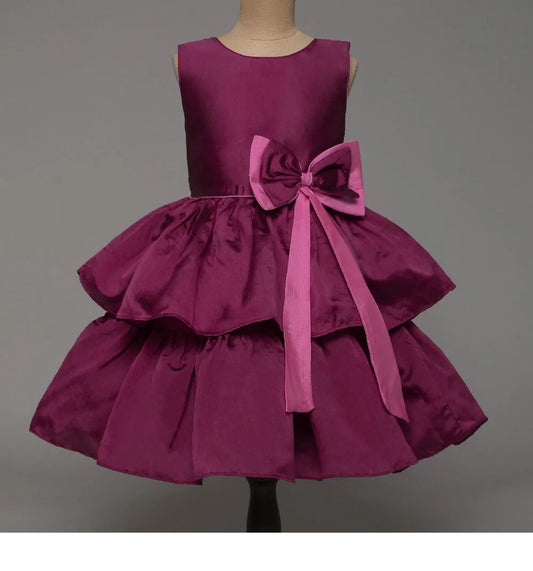 The Magic Wand Solid Sleeves Fit & Flare Dress - Magenta