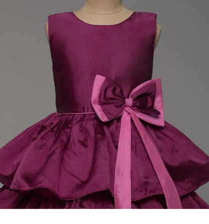 The Magic Wand Solid Sleeves Fit & Flare Dress - Magenta