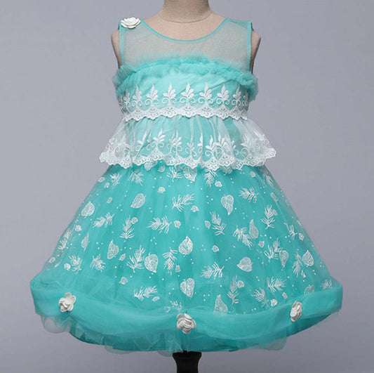 The Magic Wand All Over Printed Fit & Flare Dress - Blue
