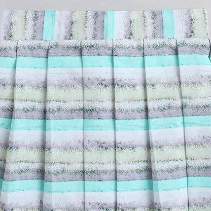 The Magic Wand Layered Strappy Ruffle Top With Chex Pleated Skirt Set Aqua
