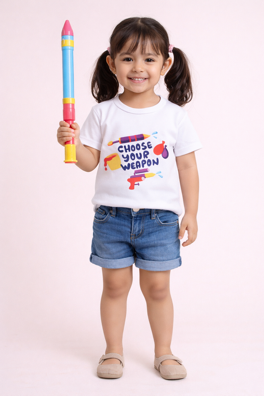 The Magic Wand Holi Edition Vibrant Printed T-Shirt - White