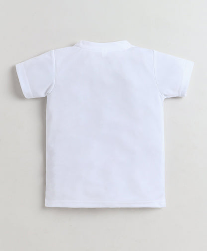 The Magic Wand Colourful Holi Printed T-shirt - White
