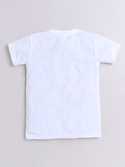 The Magic Wand Holi Festival Printed Colourful Holi Special T-shirts For Kids-Multi