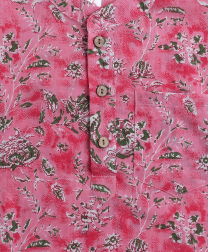 The-Magic-Wand-Cotton-Woven-Full-Sleeves-Floral-Printed-Kurta-&-Pyjama-with-Jacket-Set--Pink