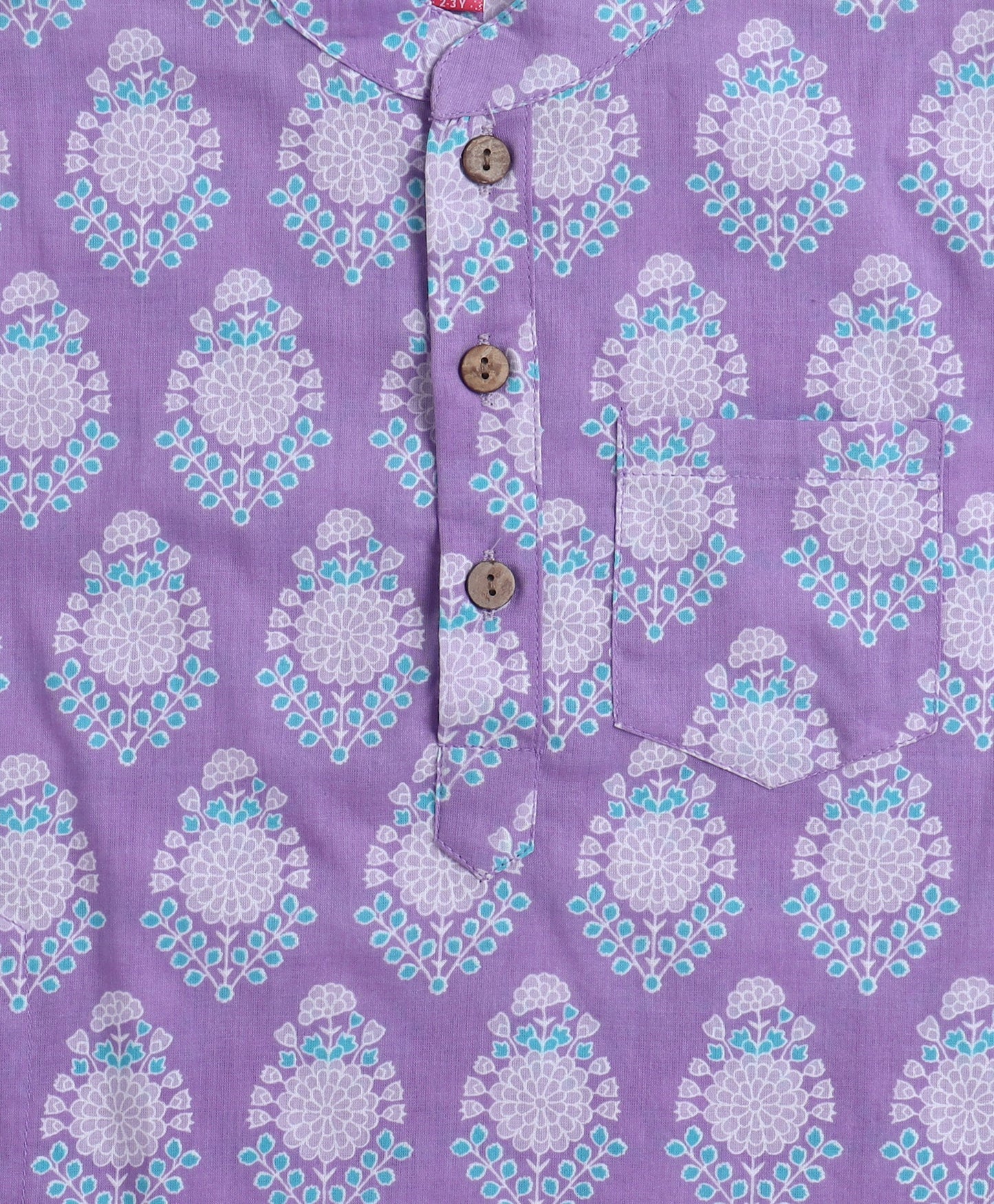 The-Magic-Wand-Cotton-Woven-Full-Sleeves-Floral-Printed-Kurta-&-Pyjama-with-Jacket-Set--Purple