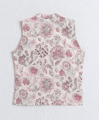 The-Magic-Wand-Cotton-Woven-Full-Sleeves-Floral-Printed-Kurta-&-Pyjama-with-Jacket-Set--Off-White