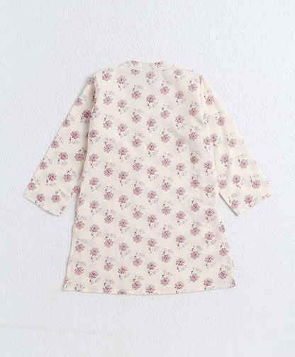 The-Magic-Wand-Cotton-Woven-Full-Sleeves-Floral-Printed-Kurta-&-Pyjama-with-Jacket-Set--Off-White