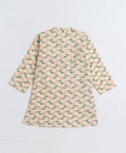 The-Magic-Wand-Cotton-Woven-Full-Sleeves-Floral-Printed-Kurta-&-Pyjama-with-Jacket-Set--Yellow