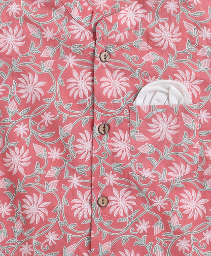 The-Magic-Wand-Cotton-Woven-Full-Sleeves-Floral-Printed-Kurta-&-Pyjama-with-Jacket-Set--Peach