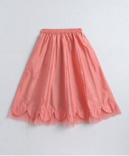 The Magic Wand Woven One Shoulder Choli and Lehenga with attach Dupatta Set Peach