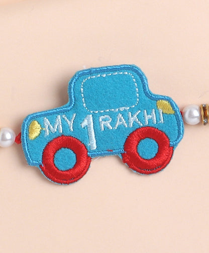The Magic Wand Car Applique My First Rakhi - Yellow