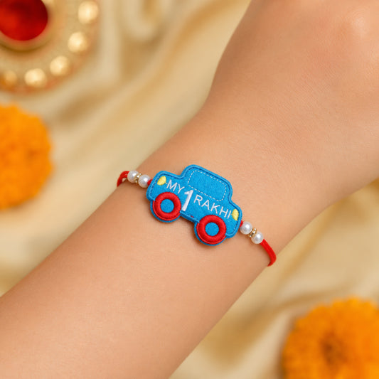 The Magic Wand Car Applique My First Rakhi - Yellow