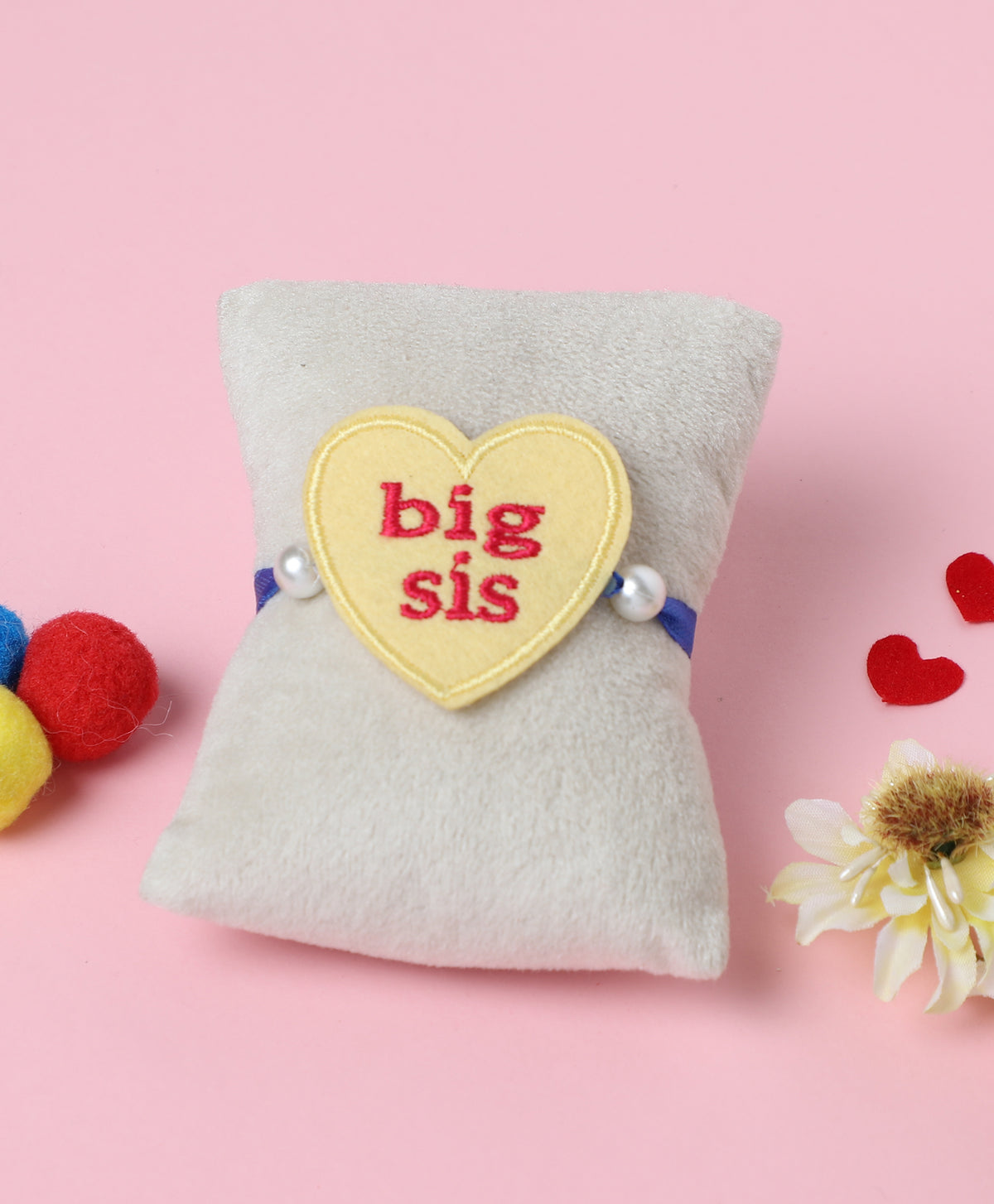 The Magic Wand Big Sis Heart Shaped Rakhi - Yellow