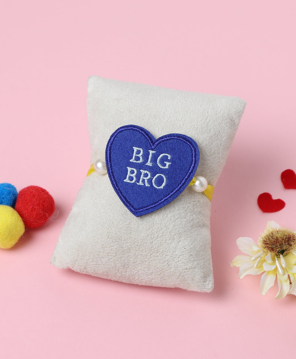 The Magic Wand Big Bro Heart Shaped Rakhi - Navy Blue