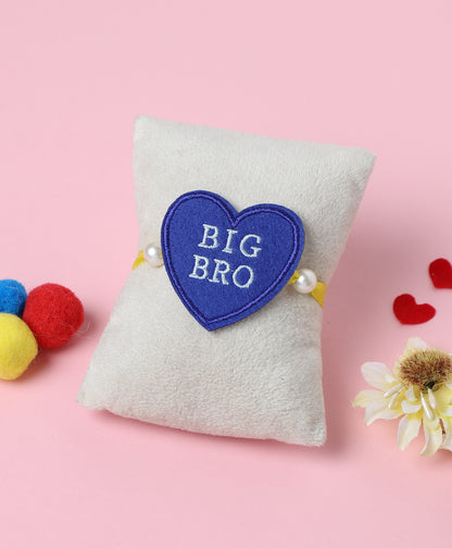 The Magic Wand Big Bro Heart Shaped Rakhi - Navy Blue