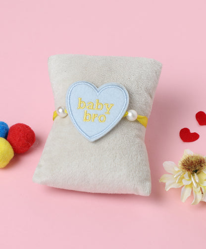 The Magic Wand Baby Bro Heart Shaped Rakhi - Light Blue