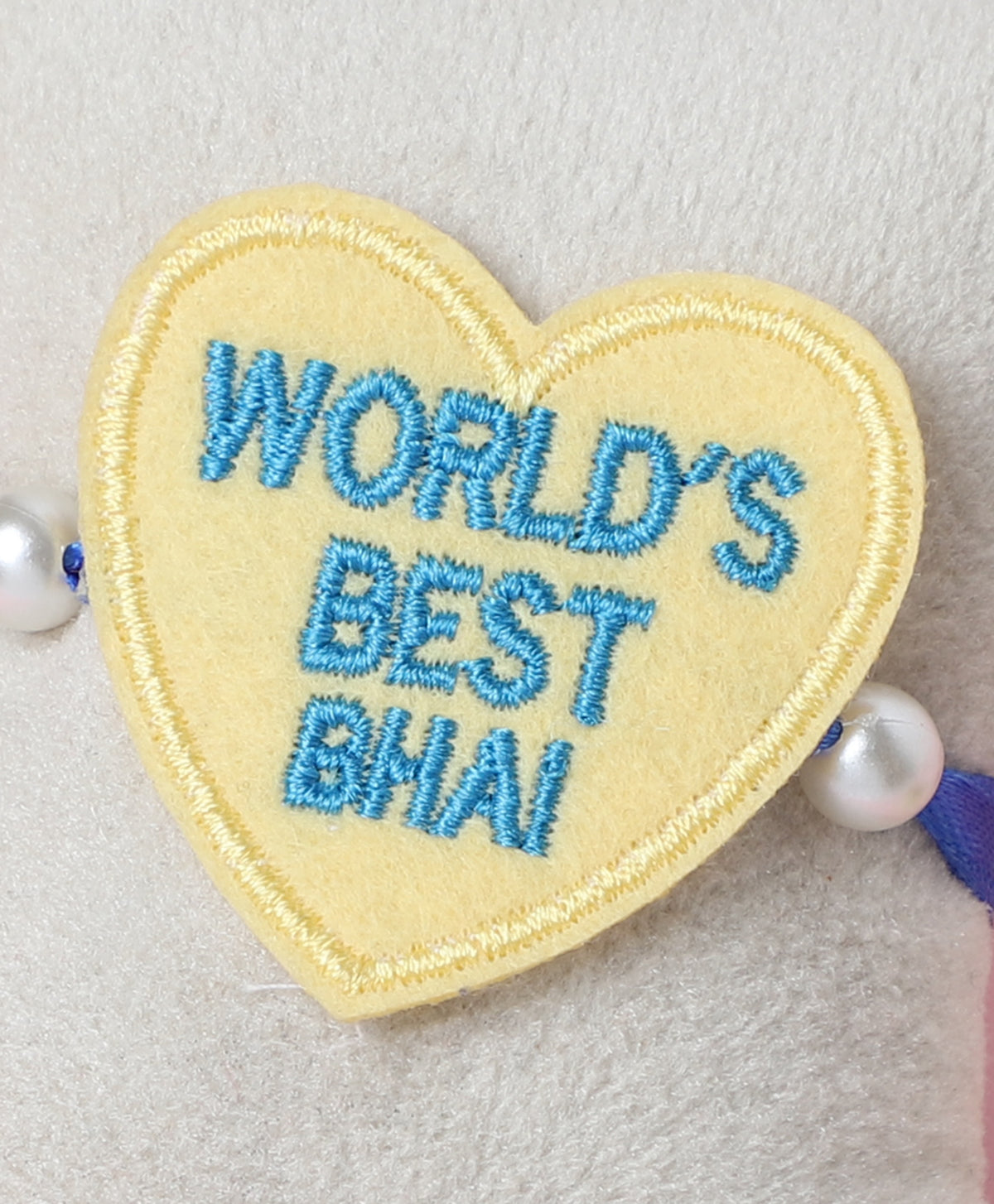 The Magic Wand World's Best Bhai Heart Shaped Rakhi - Yellow