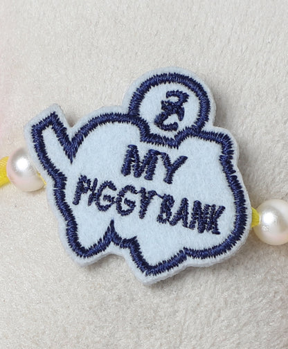 The Magic Wand Cute My Piggy Bank Rakhi - White
