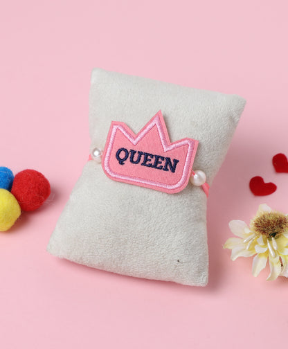 The Magic Wand Cute Crown Shaped Queen Rakhi - White